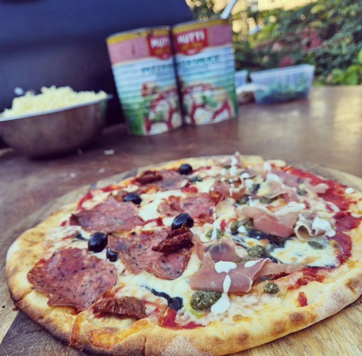 Pizzafiets in actie