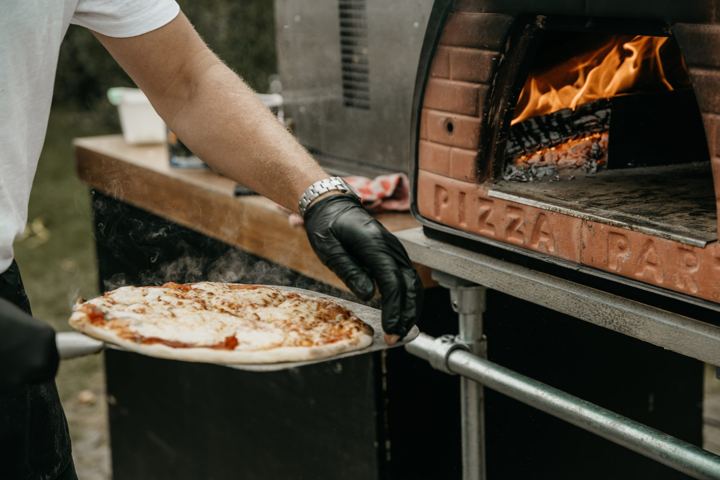 Pizzafiets in actie