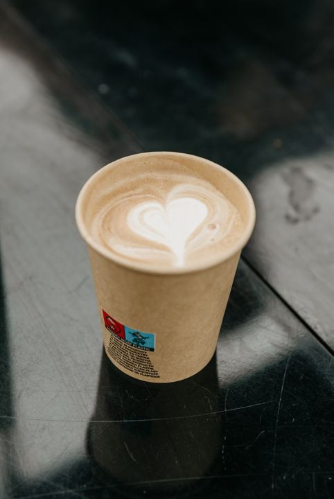 Koffiefiets in actie